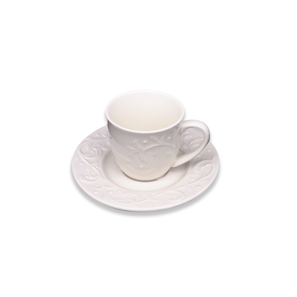 Flowers Porcelain Cup & Saucer Set - 250ml