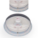 Divided Snacks Plate with Plastic Cover