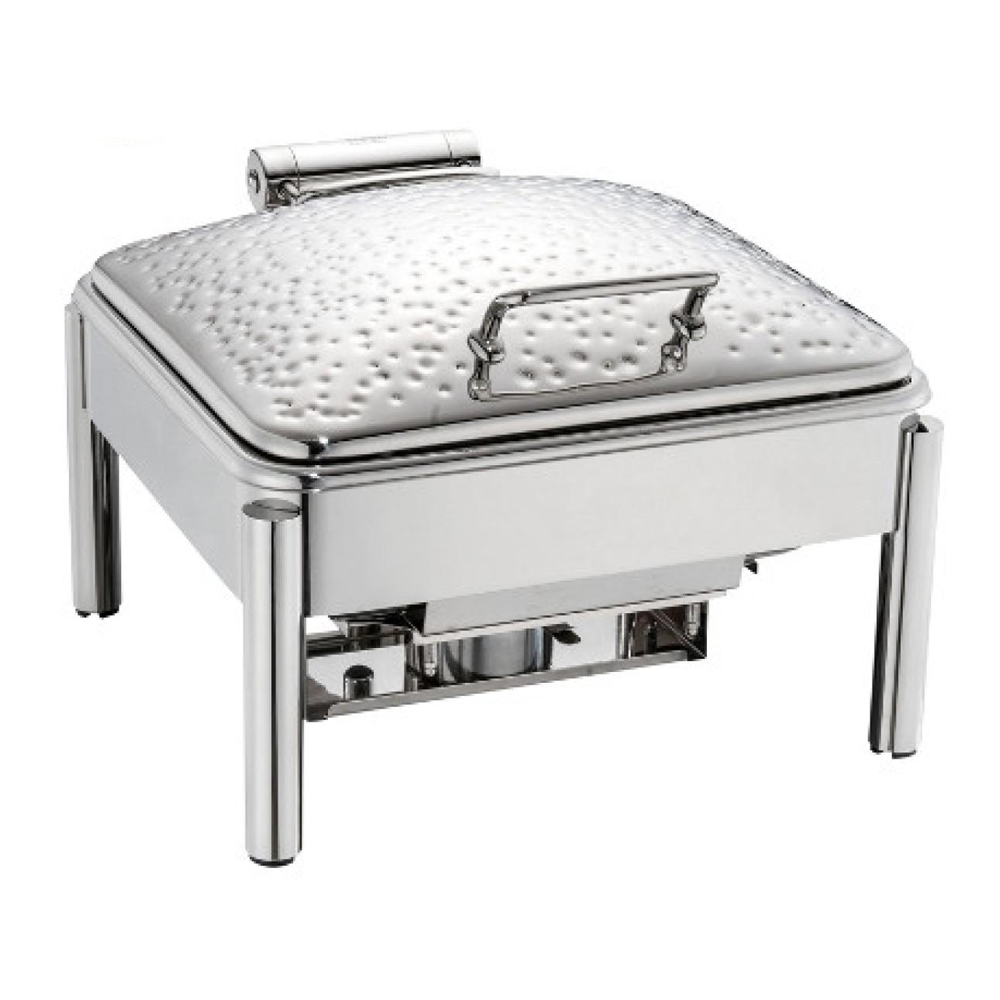 Square Silver Chafing Dish with Mechanical Damping  - 6L