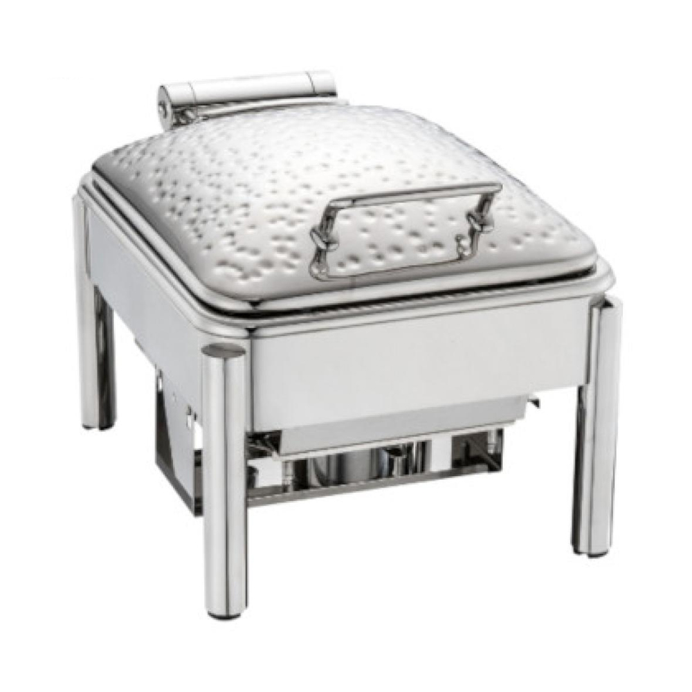 Square Silver Chafing Dish with Mechanical Damping - 4L