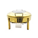 Round Chafing Dish with Golden Coating - 6L 