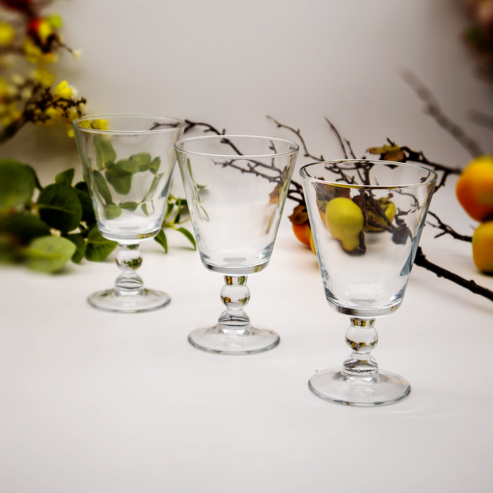 Rubens Stem Clear Glass Set - 3pcs