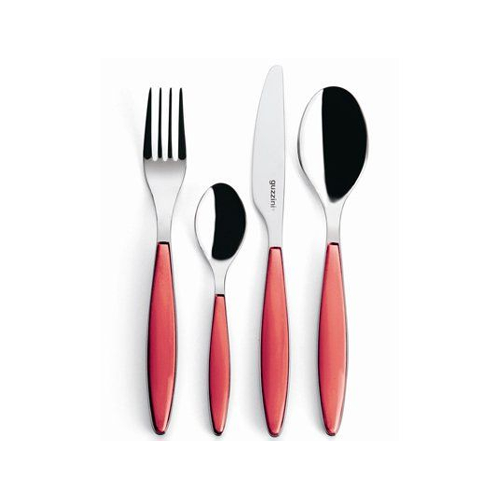 Red Cutlery Set - 24pcs 