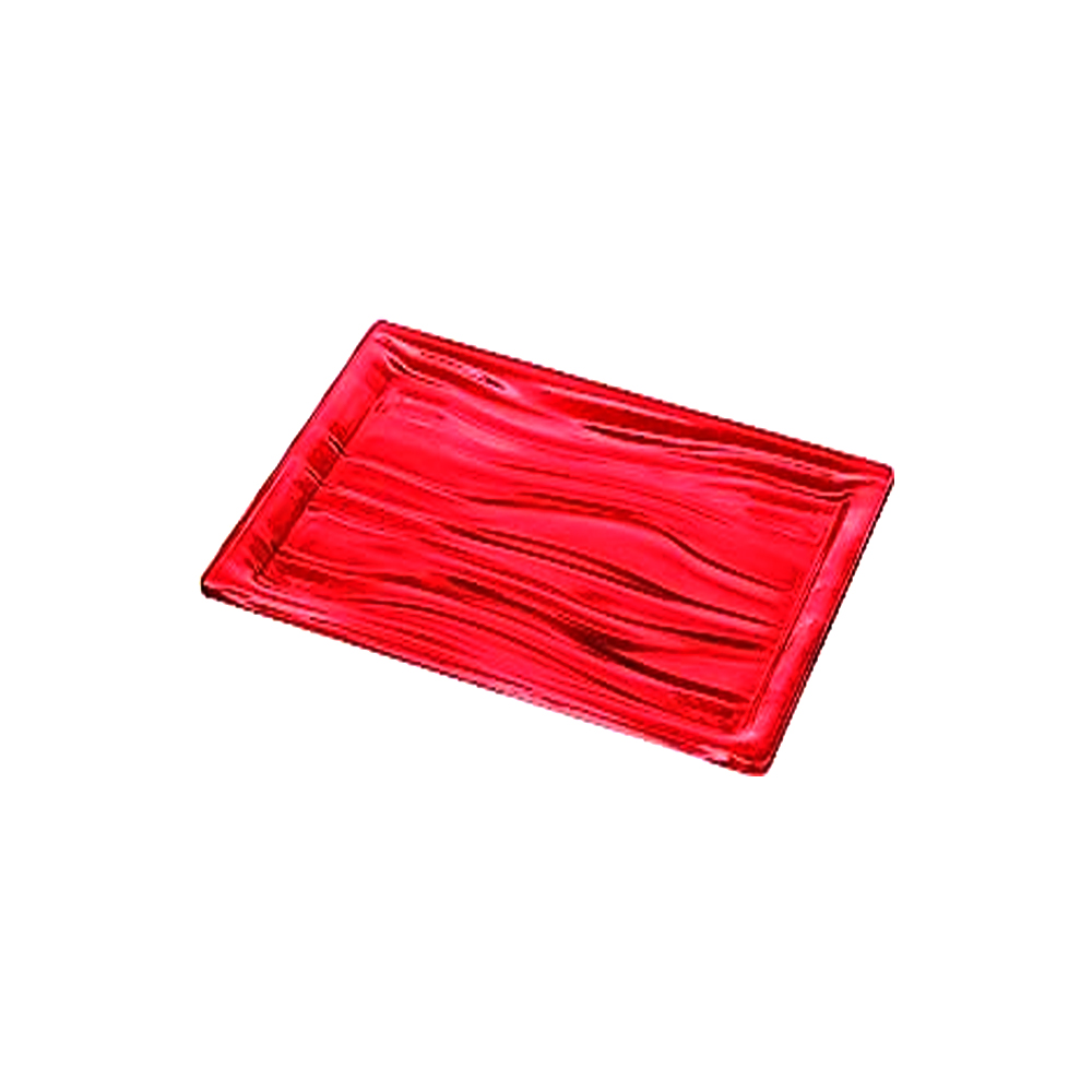 Aqua S Rectangular Serving Tray - Red