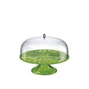 Big Cake Stand With Dome - Green