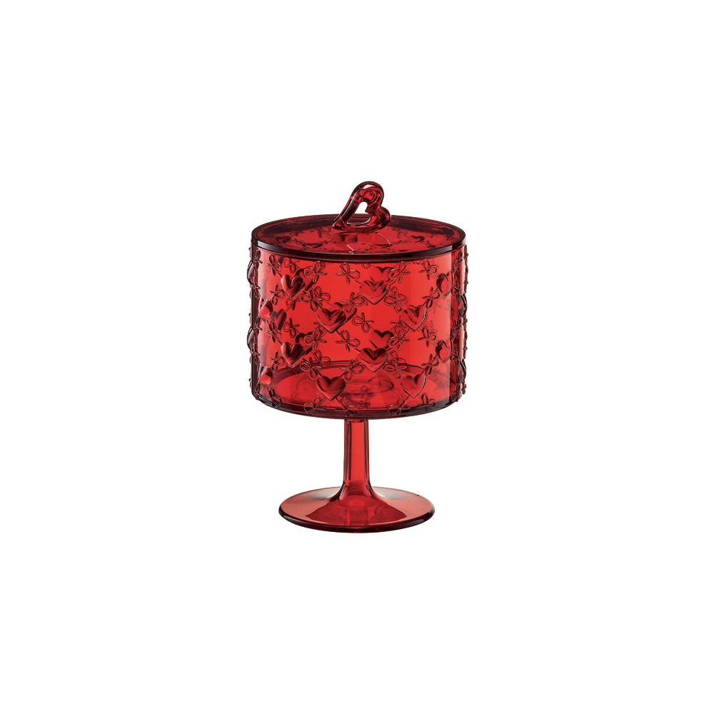Opaque Red Love Container with Stand