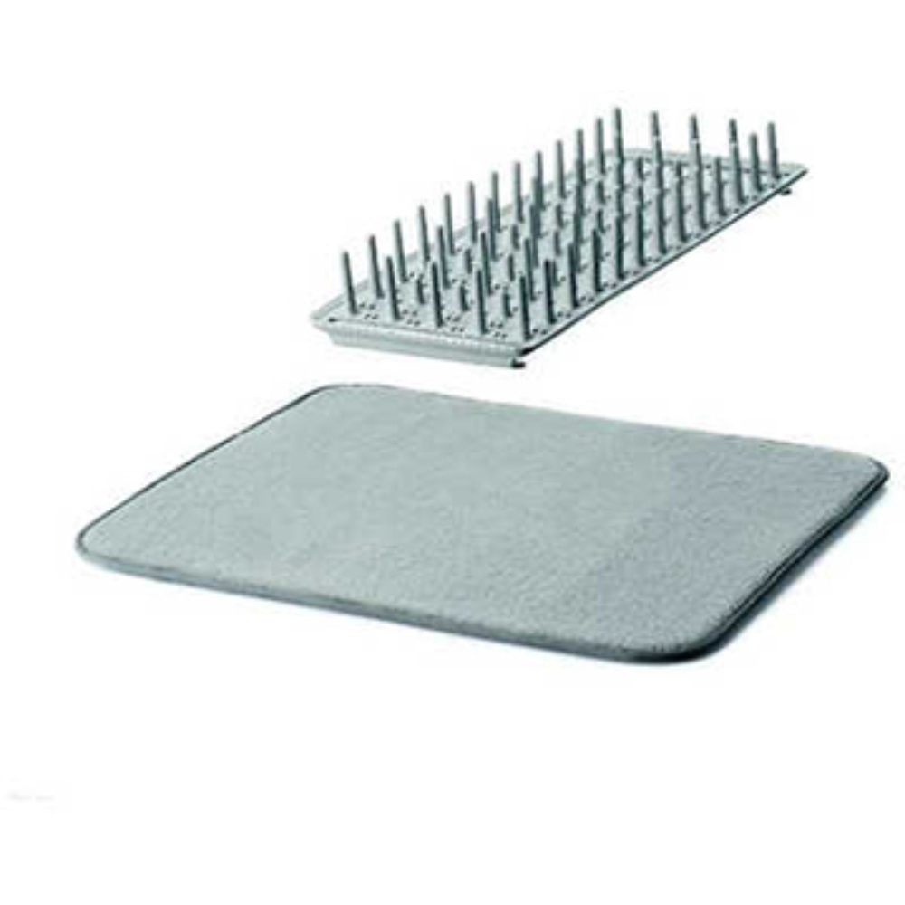 Dry&Safe Dish Drainer With Mat - Grey/Beige