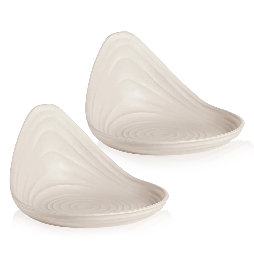 Tierra Small Snack Dishes Set of 2 - Milk White