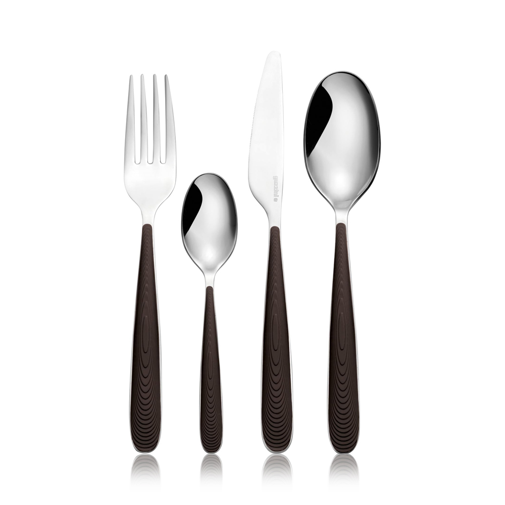 Just Brown Cutlery Set - 24 Pieces