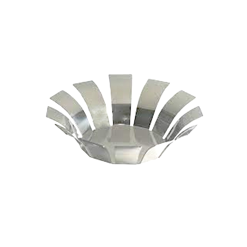 Stainless Steel Sun Oval Fruit Bowl - 23 x 21 cm