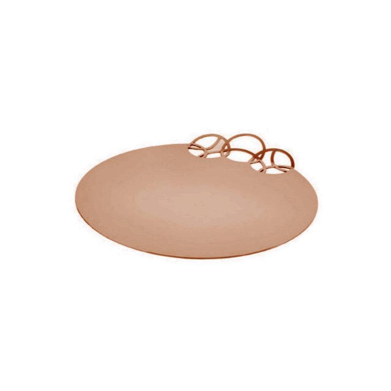 Big Circles Charging Placemat 31cm - Matte Rose Gold