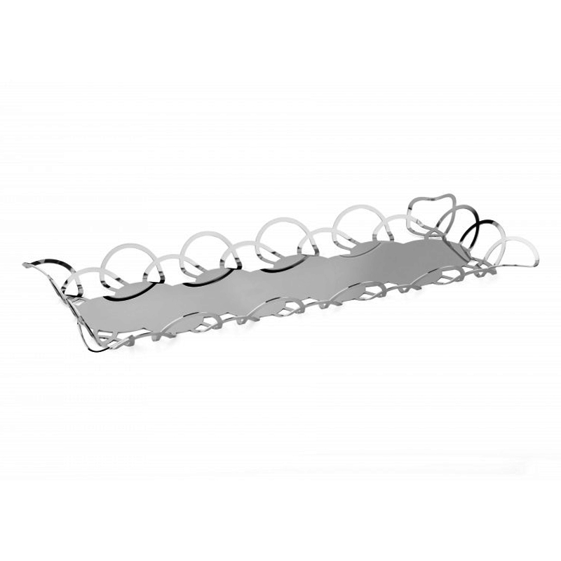 Rectangular Stainless Steel Mirror Tray - 47 x 19 cm