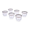 Dalia Platinum Arabic Coffee Cup Set 6pcs