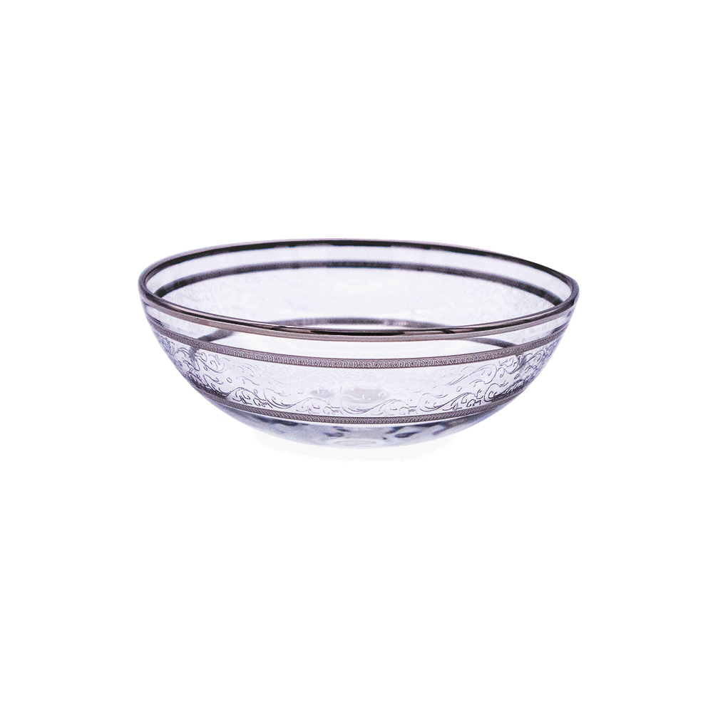Galia Platinum Serving Bowl