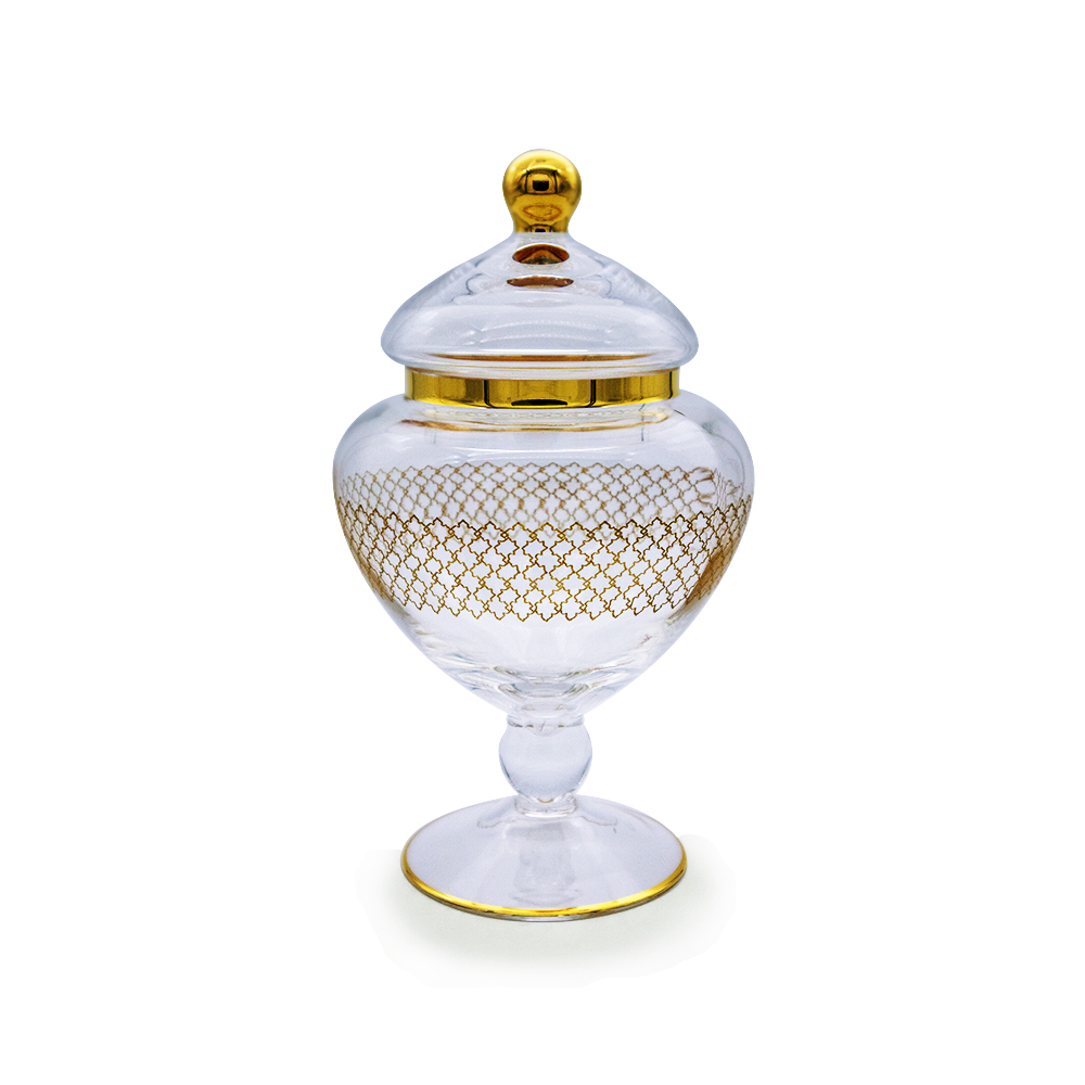 Plex Gold Sugar Bowl with Stand