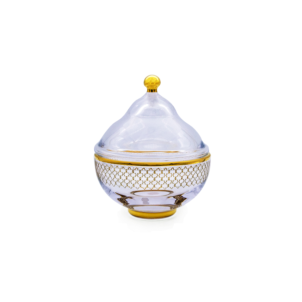 Plex Gold Sugar Bowl with Lid