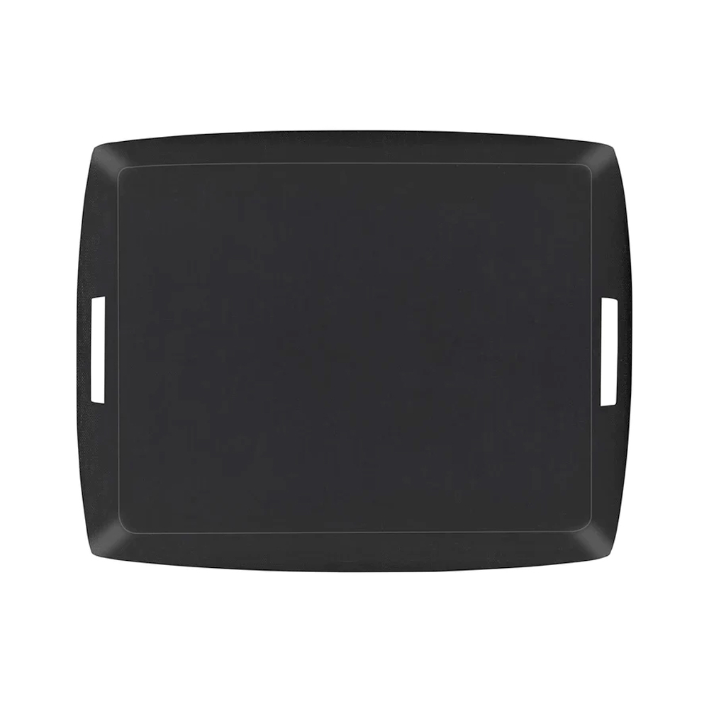 Linen Acrylic Plateau 54x43cm Tray - Black