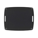 Linen Acrylic Plateau 54x43cm Tray - Black