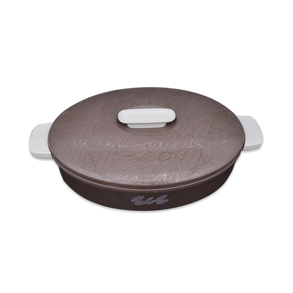 حافظة طعام بيضاوي معزول 2.8 لتر - بني