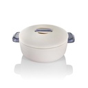 حافظة طعام دائري معزول كولورادو 2.3 لتر - أبيض/رمادي