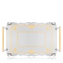 Praga Gold Rectangular Serving Steel Tray