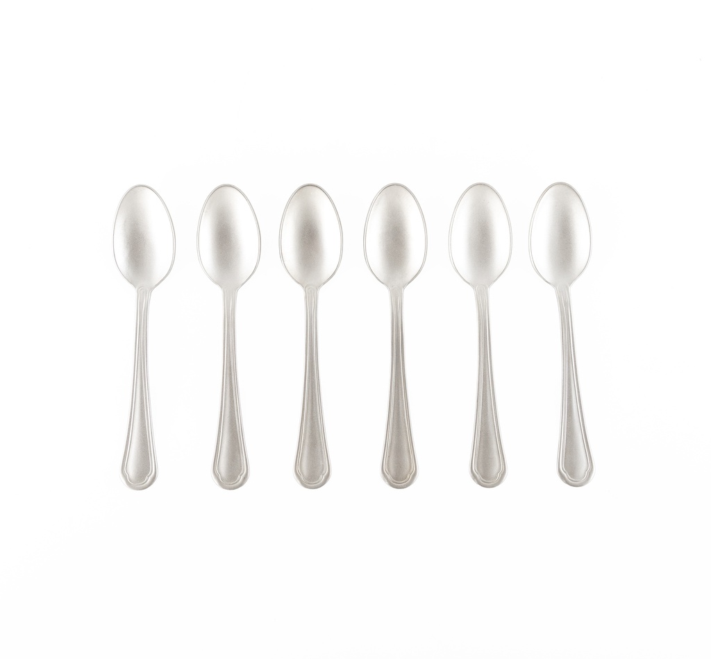 Domus Sandblasted Moka Spoon Set of 6pcs - Silver