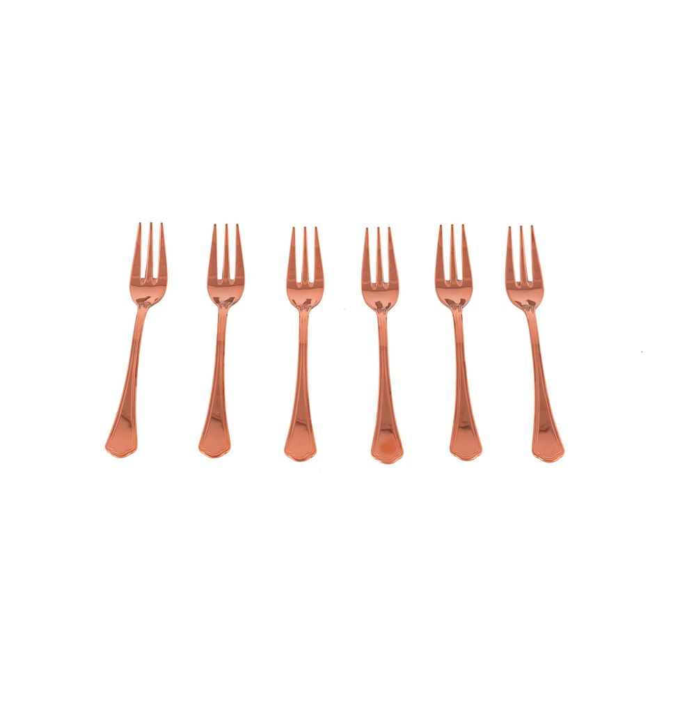 Domus Cake Fork 6 Piece Set - Chocolate