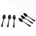 Retro Black Moka Spoon Set - 6pcs
