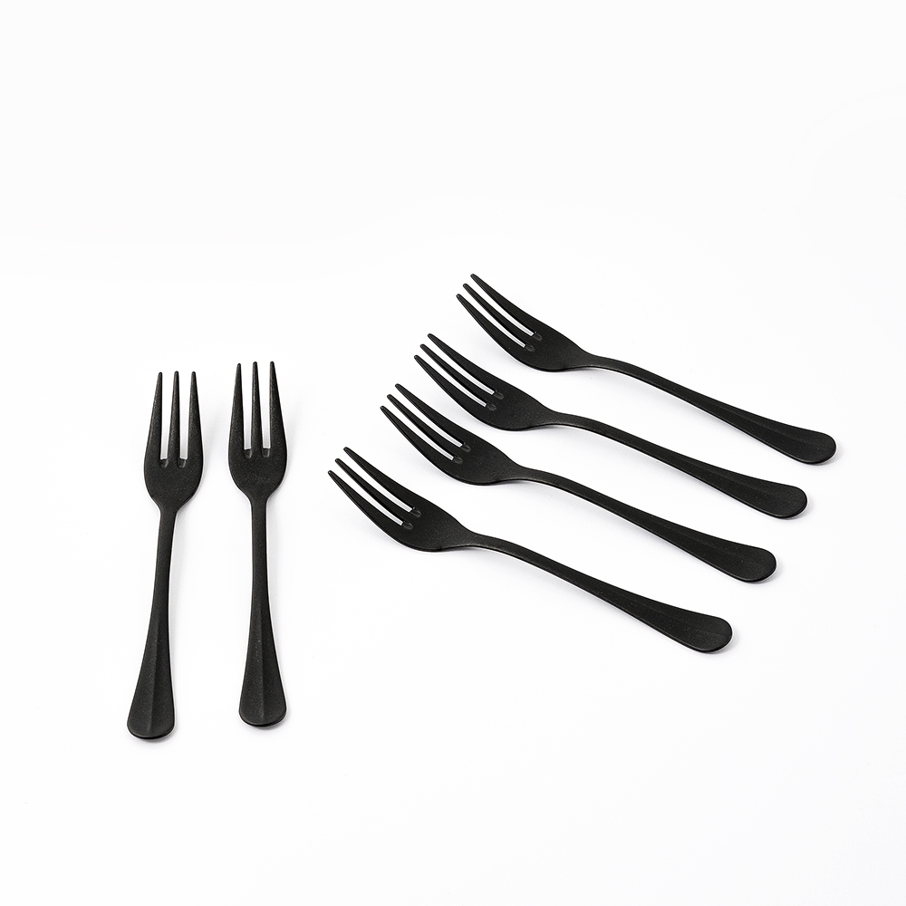 Black Cake Fork Set - 6pcs 