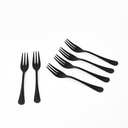 Black Cake Fork Set - 6pcs 