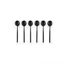 Kyoto Stainless Steel Sandblasted Moka Spoon Set of 6 - Black
