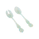 Flower Blue Salad Spoon Set - 2pcs