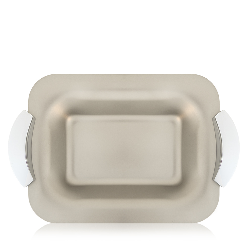 Domino Sandblasted Rectangular Tray - 28cm