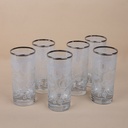 Dantelle White Platin Tumbler Glass Set - 6pcs