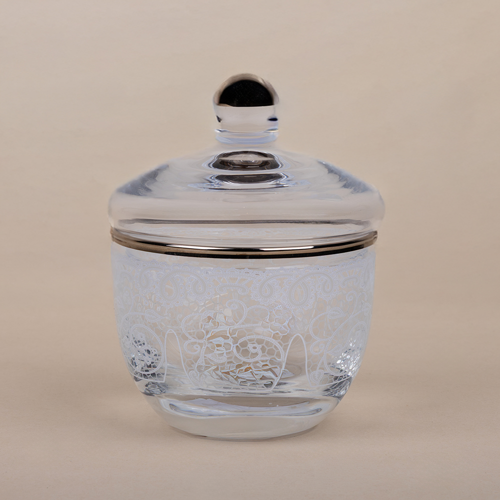 Dantel White Platinum Sugar Bowl