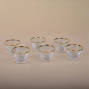 Milano Cut Gold Arabic Coffee Set - 6pcs