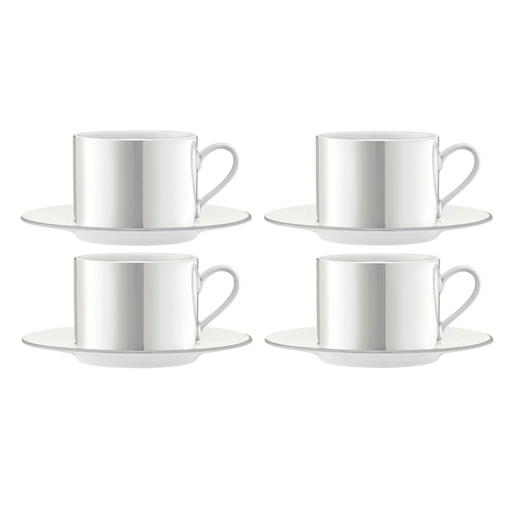Pearl Tea/Coffee Cup & Saucer - 4 × 250ml