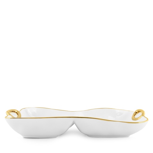 2-Section Server with Golden Handles 