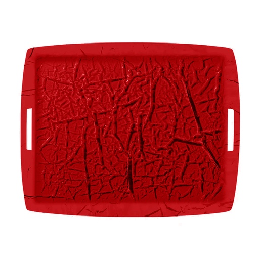 Baccara Acrylic Tray 54*43cm with Handles - Red