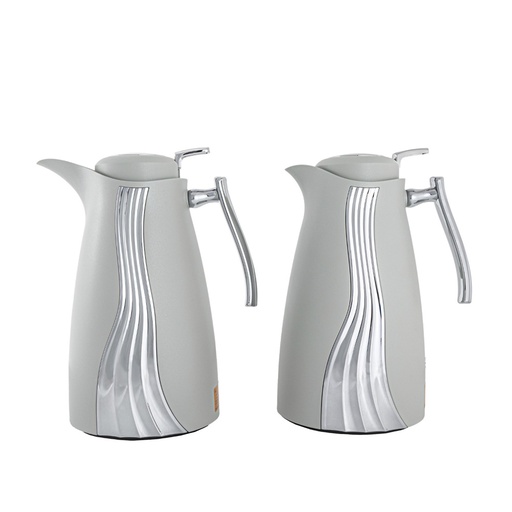 Karma Tea and Coffee Set - 2x1liter - Grey & Silver