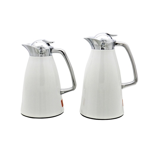 Mayflower Vacuum Flask Set - White/Chrome