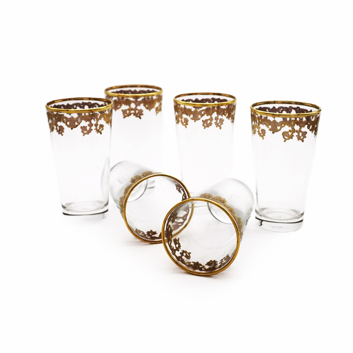 Island Gold Tumbler Glass Set - 6pcs