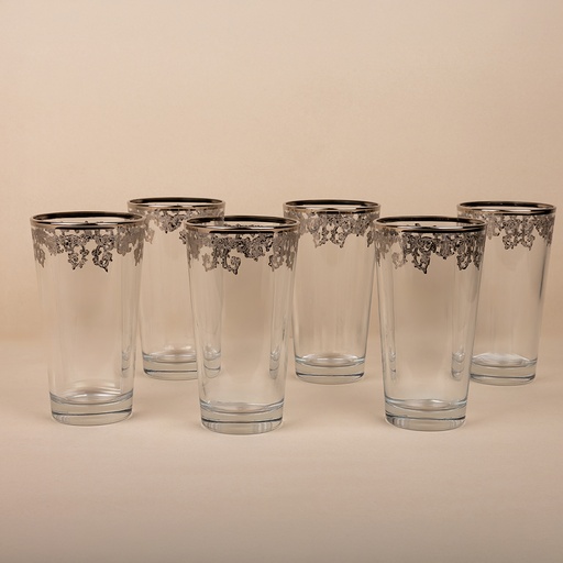 Island Platinum Tumbler Glass Set - 6pcs
