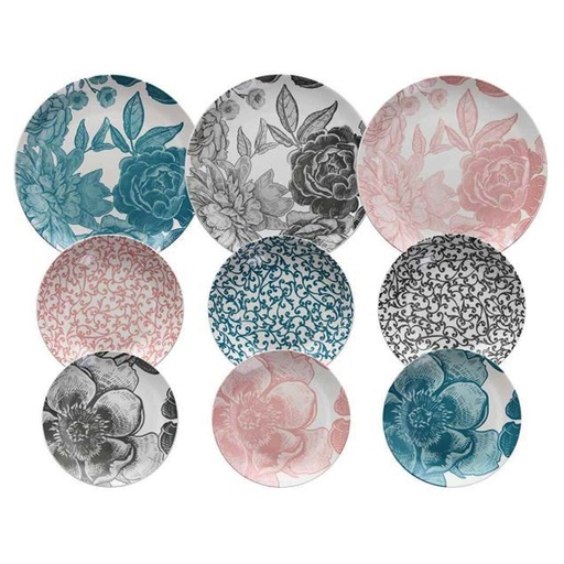 Moon Peonia 18- Piece Dinner Set