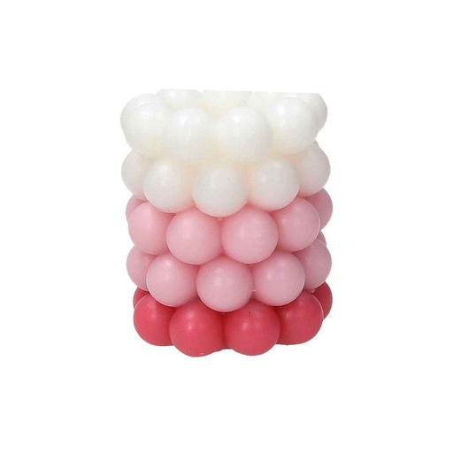 Lux Bubble Cube Candle Holder - Pink