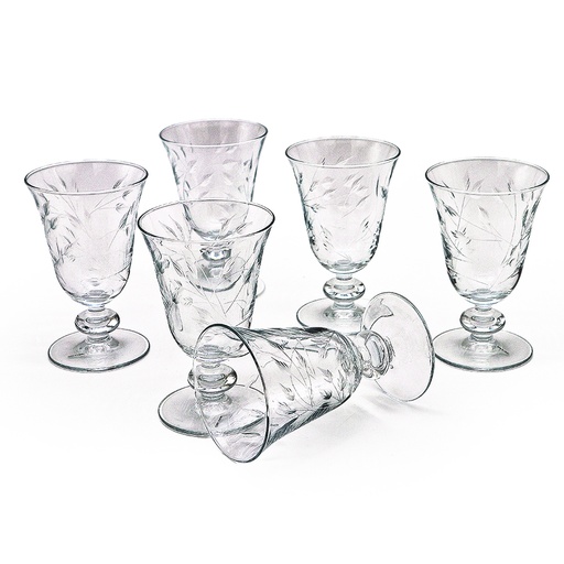 Half Clear Juice Glass Set - 6pcs