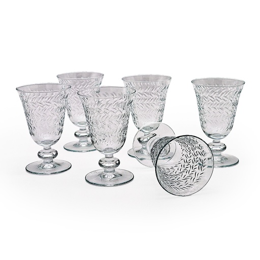 Half Clear Juice Glass Set - 6pcs