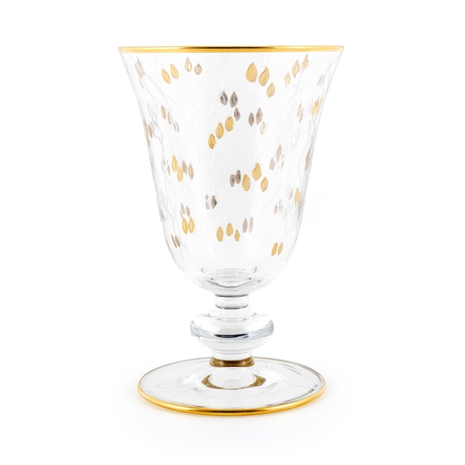 Gold Leaves Stemware Glass Set 6pcs