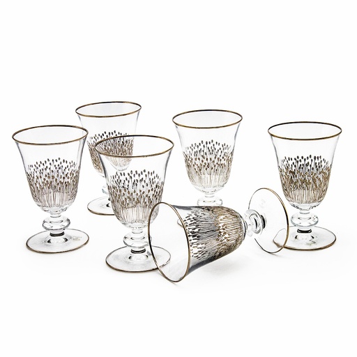 Silver Lines Stemware Set - 6pcs