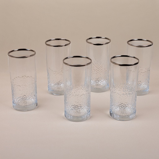 Platinum Tumbler Glass Set - 6pcs